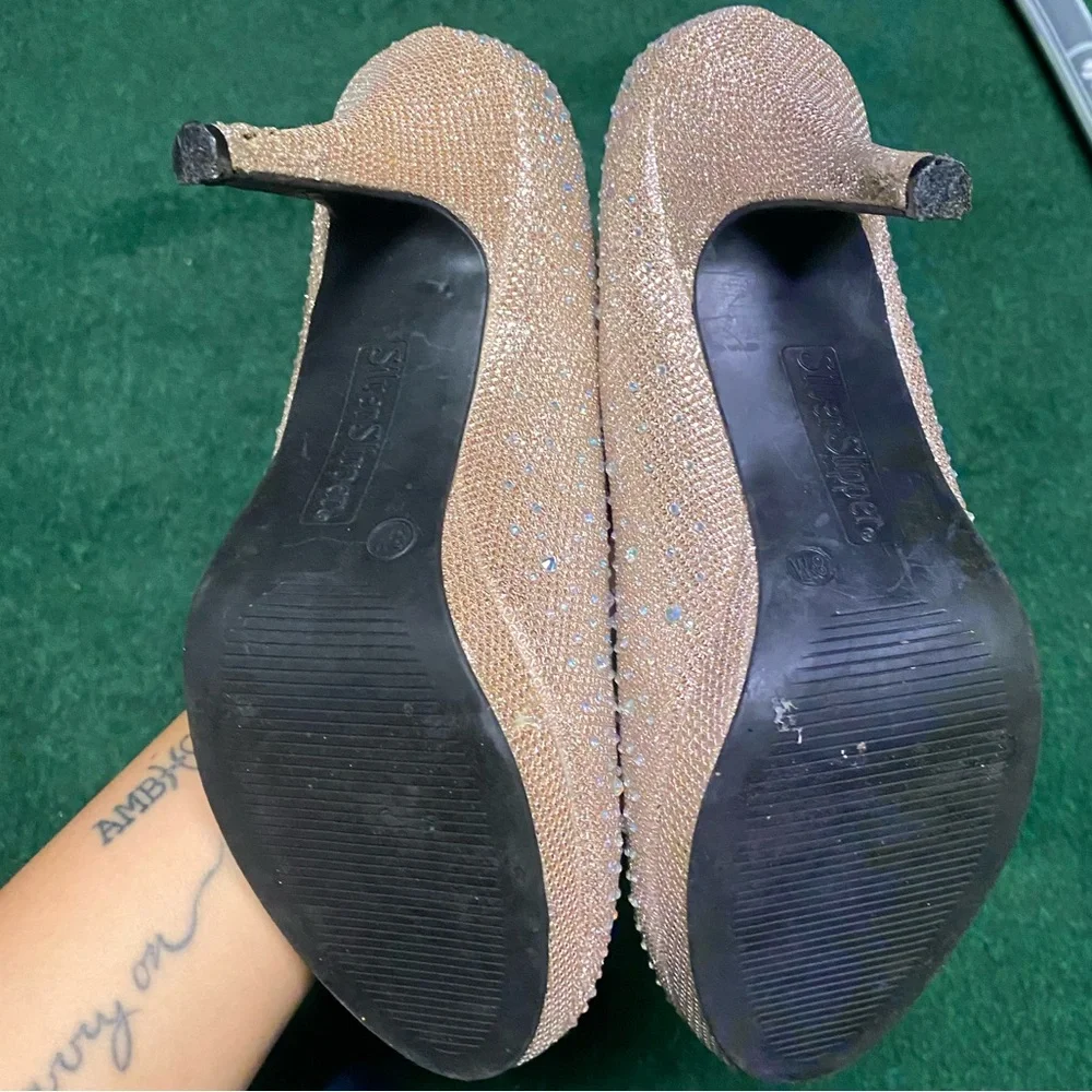 Gold Sparkle Women's Shoes - Picture 4 of 5